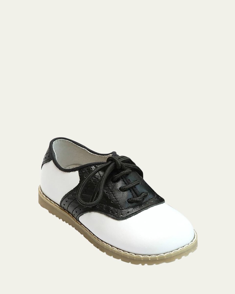 Boy's Luke Two-Tone Leather Saddle Shoes, Toddler/Kids